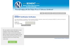 BONENT Certification Verification - MemberSuite
