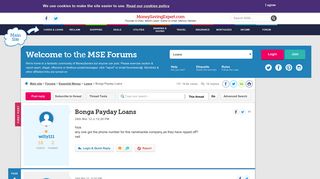 Bonga Payday Loans - MoneySavingExpert.com Forums