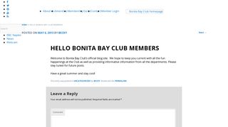 Hello Bonita Bay Club Members