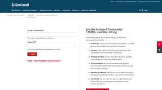 User account - Bonitasoft