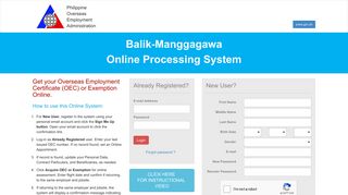 Balik-Manggagawa Online Processing System: POEA