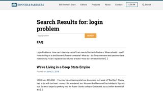 Search Results for “login problem” – Bonner & Partners