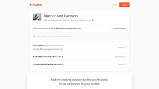 Bonner And Partners - email addresses & email format • Hunter