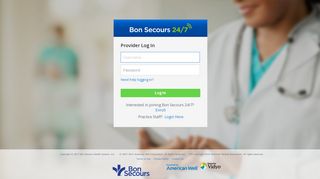 Provider Login - Bon Secours 24/7