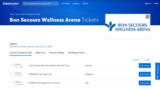 Bon Secours Wellness Arena - Greenville | Tickets, Schedule, Seating ...