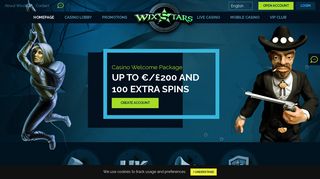 Join Wixstars Casino Today | €/£/$200 Deposit Bonus and 100 spins