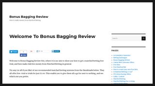 Bonus Bagging Review – How to make money from Matched Betting