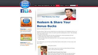 Pioneer Bonus Bucks > Redeem > Redeem & Share