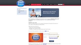 Pioneer Bonus Bucks > Member Login & Registration