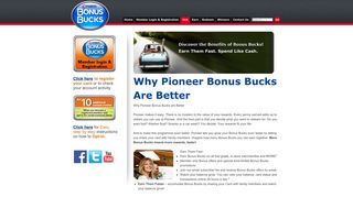 Pioneer Bonus Bucks > Join > Member Benefits