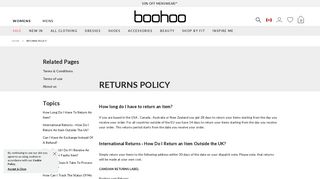 Returns Policy at boohoo.com