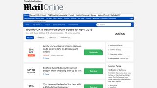 boohoo discount code - EXCLUSIVE 25% OFF in February - Daily Mail