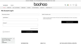 Log in to Your Account - Boohoo
