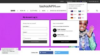 Log in to Your Account - boohooMAN