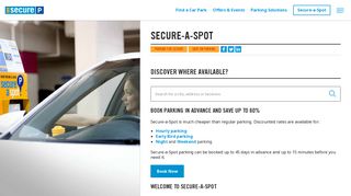 Secure-a-Spot online Parking Booking, Weekend and Street Car ...