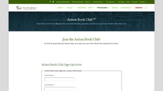 Action Book Club Signup Form | Little Free Library