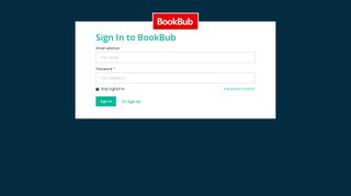 BookBub - Sign in