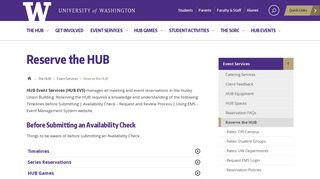Reserve the HUB | The HUB - University of Washington