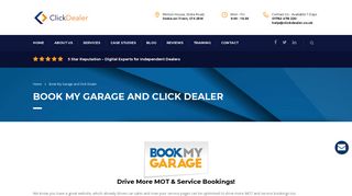 Book My Garage - Drive more MOT & Service bookings - Click Dealer