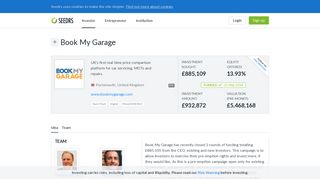 Book My Garage | EIS Crowdfunding Opportunity | Seedrs