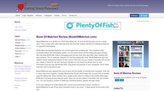 Book Of Matches Review (BookOfMatches.com) - Dating Sites Reviews