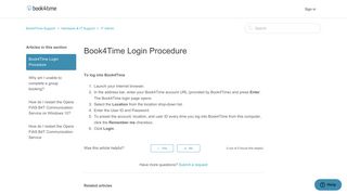 Book4Time Login Procedure – Book4Time Support