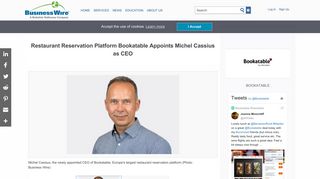 Restaurant Reservation Platform Bookatable Appoints Michel Cassius ...