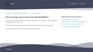 How do I sign up for a free trial with BookBeat? – BookBeat
