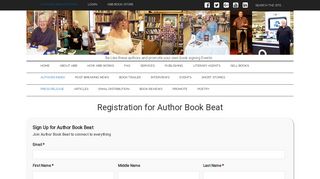 Registration for Author Book Beat - Join to connect