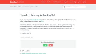BookBub | How do I claim my Author Profile?