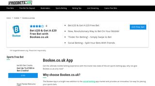 Bookee Free Bets - Get A £20 Free Bet with the Social Betting App