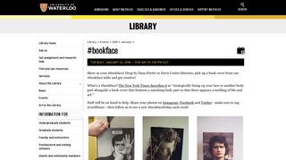 #bookface | Library | University of Waterloo