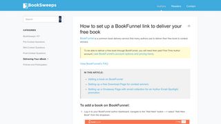 How to set up a BookFunnel link to deliver your free book - BookSweeps