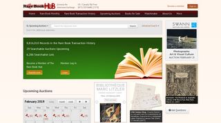 Rare Book Hub - Rare Books, Book Auctions, Antiquarian Book ...
