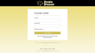 Please login - Bookie Blowout