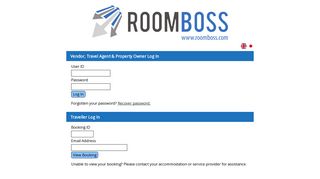 RoomBoss - Log In