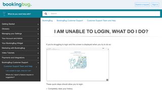 I am unable to login, what do I do? – BookingBug
