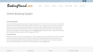 Online Booking System - BookingHound