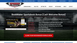 BookMaker Sportsbook Bonus [Cash Welcome Bonus]
