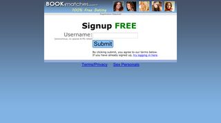 Register - Free Online Dating - BookofMatches.com