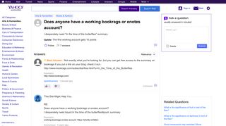 Does anyone have a working bookrags or enotes account? | Yahoo Answers