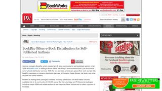 BookRix Offers e-Book Distribution for Self-Published Authors