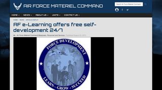 AF e-Learning offers free self-development 24/7 > Air Force Materiel ...