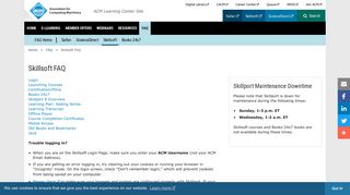 Skillsoft FAQ - ACM Learning Center