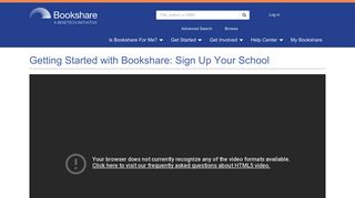 Getting Started with Bookshare: Sign Up Your School | Bookshare