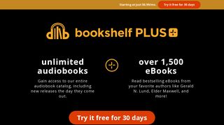 Bookshelf PLUS | Unlimited audiobooks, and over 1,500 eBooks
