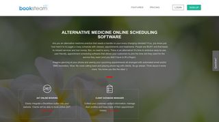 Alternative Medicine Online Scheduling Software - BookSteam Online ...
