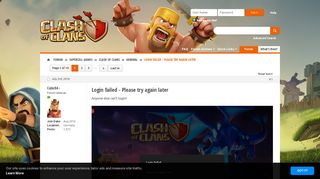 Login failed - Please try again later - Supercell Community Forums
