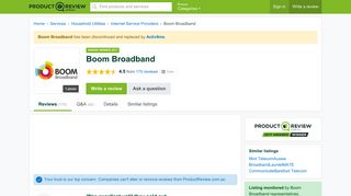 Boom Broadband Reviews - ProductReview.com.au
