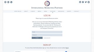 Sign Up | Log In for International Marketing Partners Learning ...